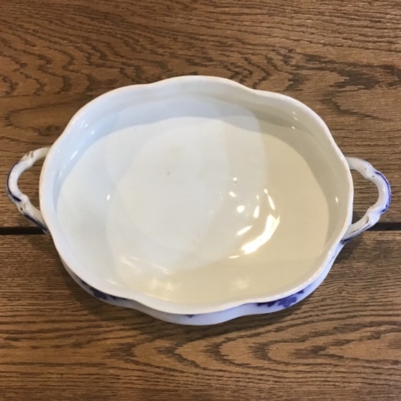 Antique C. 1890 W.H.Grindley Flow Blue China The Hofburg Vegetable Bowl - Picture 7 of 7